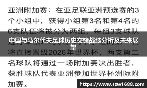 中国与马尔代夫足球历史交锋战绩分析及未来展望
